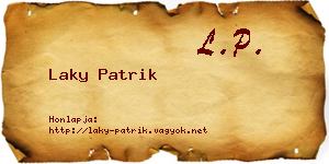 Laky Patrik névjegykártya