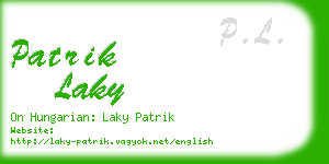 patrik laky business card